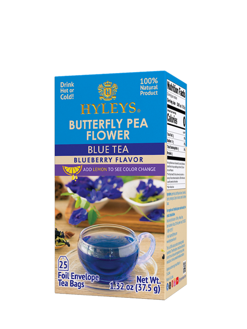 Hyleys Butterfly Flower Tea Blueberry Flavor 25 bags